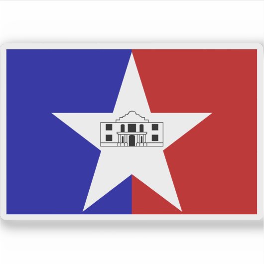 Flagge von San Antonio, Texas Aufkleber (Vorderseite)