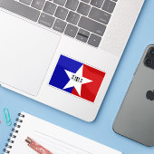 Flagge von San Antonio, Texas Aufkleber (Laptop mit iPhone)