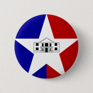 Flagge von San Antonio, Texas Button