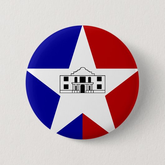 Flagge von San Antonio, Texas Button (Vorderseite)