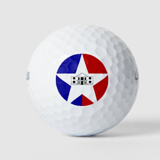 Flagge von San Antonio, Texas Golf Balls Golfball (Vorderseite)