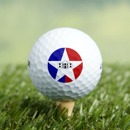 Flagge von San Antonio, Texas Golf Balls Golfball (Insitu T-Shirt)