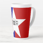 Flagge von San Antonio, Texas Latte Tasse (Rechte Ecke)