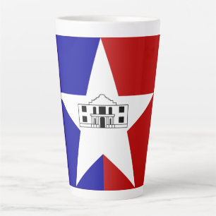 Flagge von San Antonio, Texas Latte Tasse