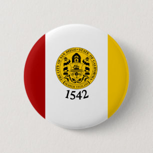 Flagge von San Diego, Kalifornien Button