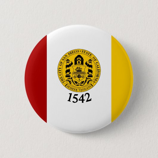 Flagge von San Diego, Kalifornien Button (Vorderseite)