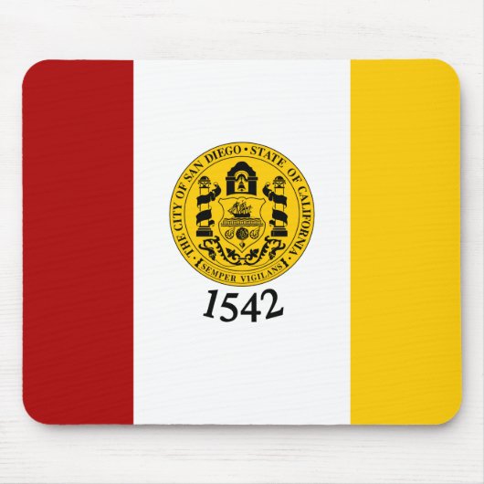 Flagge von San Diego, Kalifornien Mousepad (Vorne)