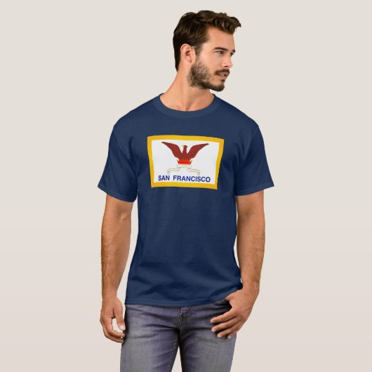 Flagge von San Francisco, CA T-Shirt (Vorne ganz)
