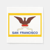 Flagge von San Francisco, Kalifornien Paper Napkin Serviette (Vorderseite)