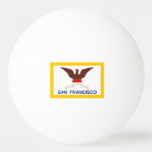 Flagge von San Francisco, Kalifornien Ping-Pong Ba Tischtennisball (Rückseite)