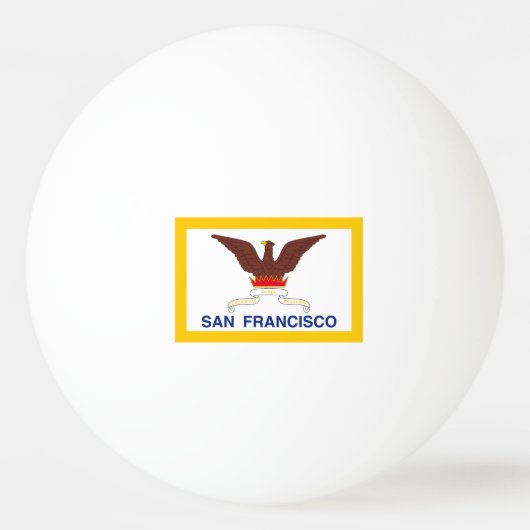 Flagge von San Francisco, Kalifornien Ping-Pong Ba Tischtennisball (Rückseite)