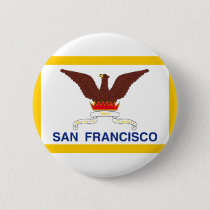 Flagge von San Francisco, Pinback Button in Kalifo