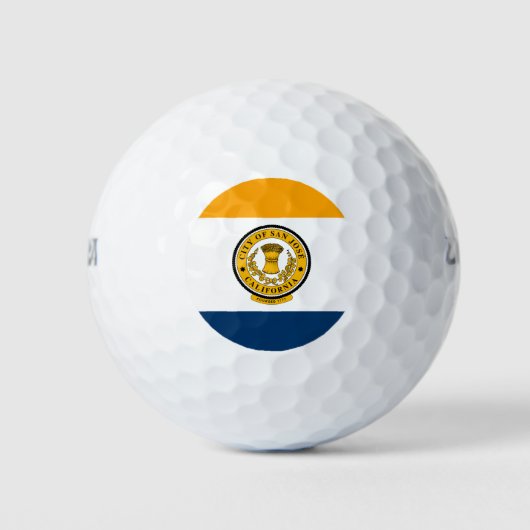 Flagge von San Jose, California Golf Balls Golfball (Vorderseite)
