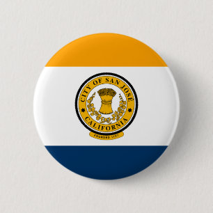 Flagge von San Jose, Kalifornien Button