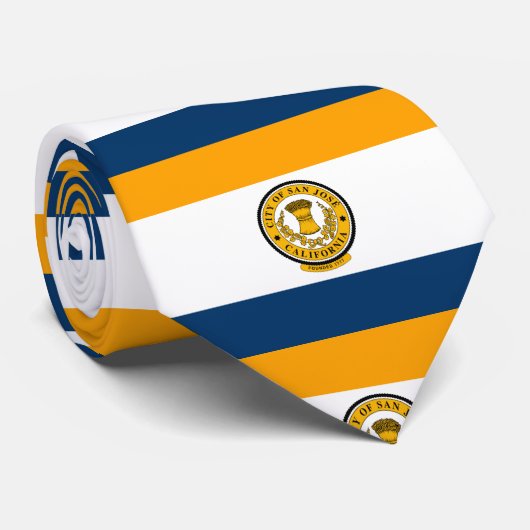 Flagge von San Jose, Kalifornien Krawatte (Gerollt)