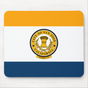 Flagge von San Jose, Kalifornien Mousepad