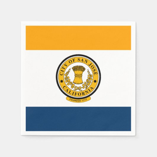 Flagge von San Jose, Kalifornien Napkins Serviette (Vorderseite)