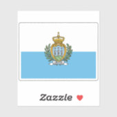Flagge von San_Marino Aufkleber (Blatt)