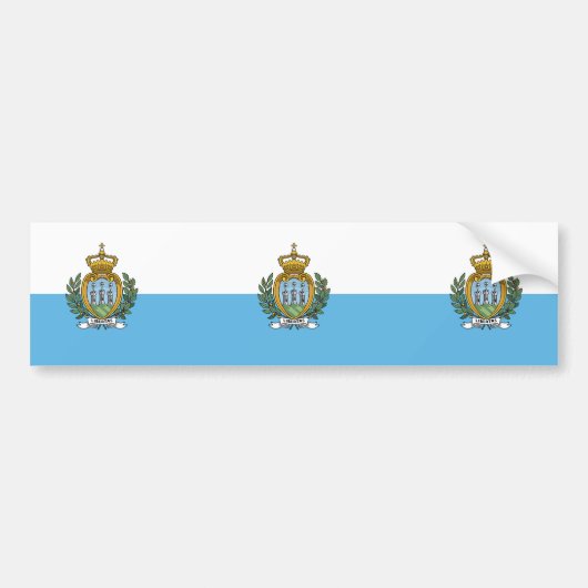 Flagge von San Marino Autoaufkleber (Vorne)
