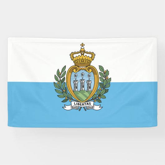 Flagge von San Marino Banner (Horizontal)