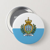 Flagge von San Marino Button (Vorne & Hinten)