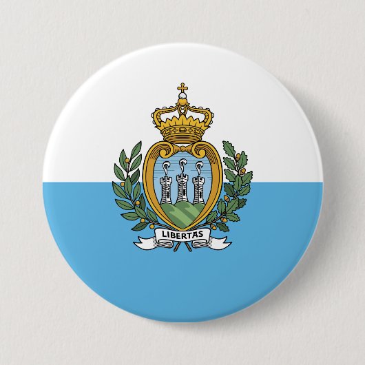 Flagge von San Marino Button (Vorderseite)