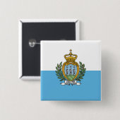 Flagge von San Marino Button (Vorne & Hinten)
