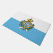 Flagge von San Marino Fußmatte (Schrägansicht)