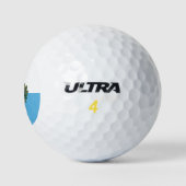Flagge von San Marino Golfball (Logo)