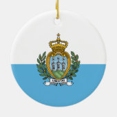 Flagge von San Marino Keramik Ornament (Hinten)