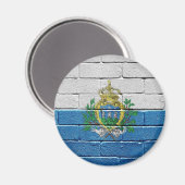 Flagge von San Marino Magnet (Vorderseite/Rückseite)
