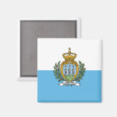 Flagge von San Marino Magnet (Vorderseite/Rückseite)
