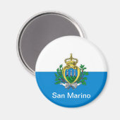 Flagge von San Marino Magnet (Vorderseite/Rückseite)