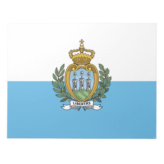 Flagge von San Marino Notizblock (Vorderseite)