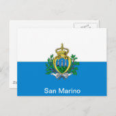 Flagge von San Marino Postkarte (Vorne/Hinten)