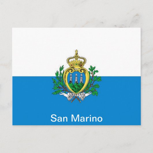 Flagge von San Marino Postkarte (Vorderseite)