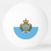 Flagge von San Marino/Sammarinese Tischtennisball (Rückseite)