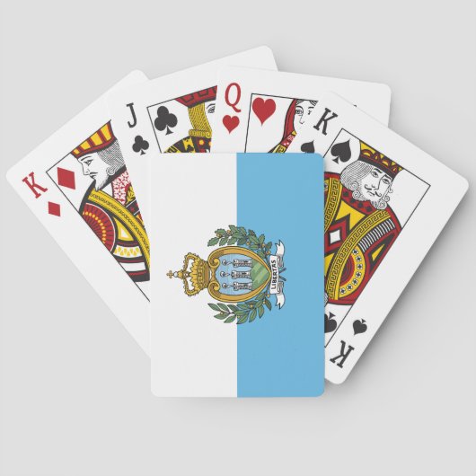 Flagge von San Marino Spielkarten (Rückseite)