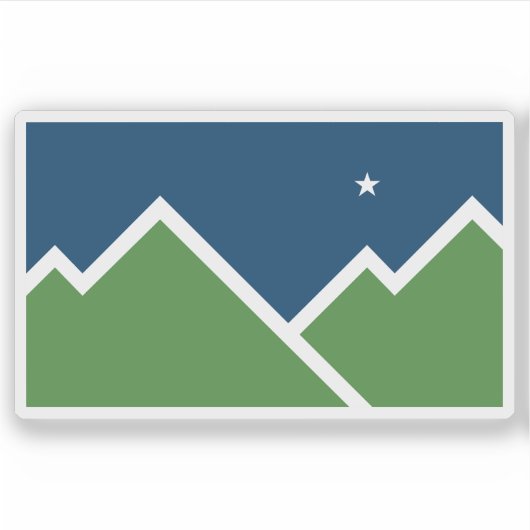 Flagge von Sandy, Utah, USA Aufkleber (Vorderseite)