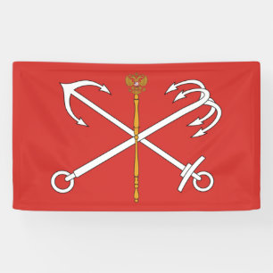 Flagge von Sankt Petersburg (Russland) Banner