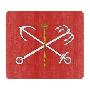 Flagge von Sankt Petersburg (Russland) Schneidebrett