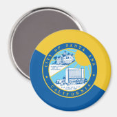 Flagge von Santa Ana, Kalifornien Magnet (Vorderseite/Rückseite)