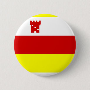 Flagge von Santa Barbara, Kalifornien Pinback-Butt Button