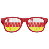 Flagge von Santa Barbara, Kalifornien Retro-Sonnen Partybrille (Vorderseite)