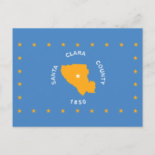 Flagge von Santa Clara (US-County, Kalifornien) Postkarte