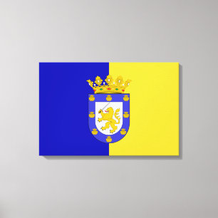 Flagge von Santiago (Chile) Leinwanddruck