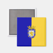 Flagge von Santiago (Chile) Magnet (Vorderseite/Rückseite)