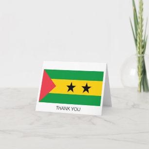 Flagge von São Tomé und Principe Dankeskarte