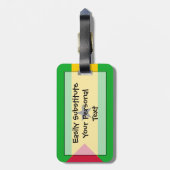 Flagge von Sao Tome und Principe Easy ID Persönlic Gepäckanhänger (Rückseite vertikal)