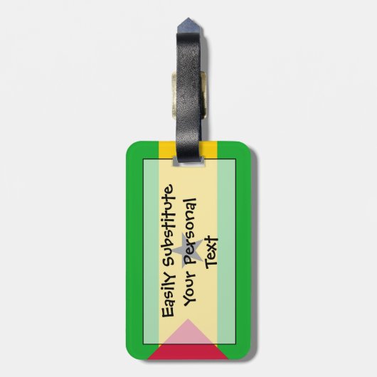 Flagge von Sao Tome und Principe Easy ID Persönlic Gepäckanhänger (Rückseite vertikal)